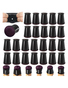 24 Protectores de Patas de Silla VIUME Silicona Ajuste 13-22.9mm