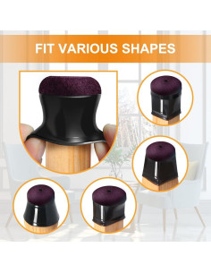 24 Protectores de Patas de Silla VIUME Silicona Ajuste 13-22.9mm 2