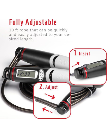 Cuerda de Salto Inteligente KYTO con Contador y Longitud Ajustable