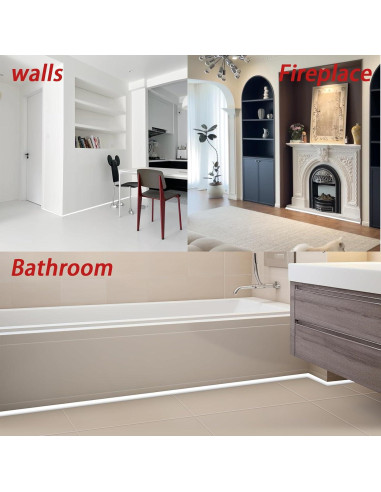 Moldura Flexible de Caucho Ynotus 150cm Blanco Autoadhesiva