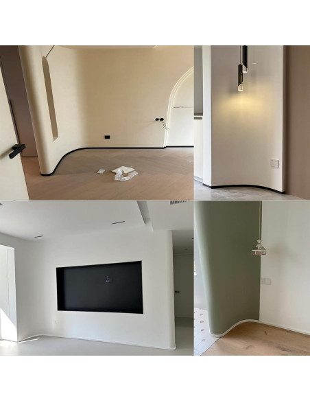 Moldura Flexible de Caucho Ynotus 150cm Blanco Autoadhesiva