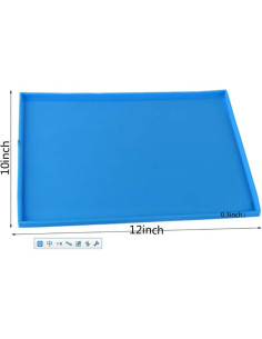 Alfombrilla de Hornear de Silicona MURLNIY 30.48x25.4cm Azul 2