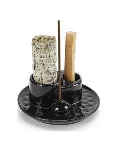 Soporte de Cerámica para Incienso ToolSentryX Negro 13cm