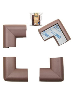 Roving Cove Protector de Esquinas para Bebés 4 Piezas Marrón Café