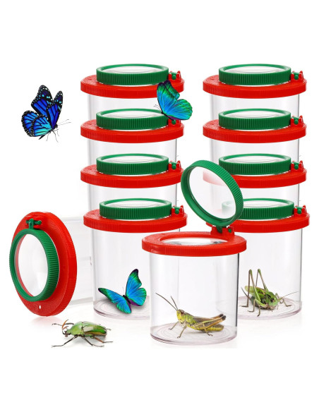 Set de 10 Visores de Insectos Coloch con Lupa 6X para Niños
