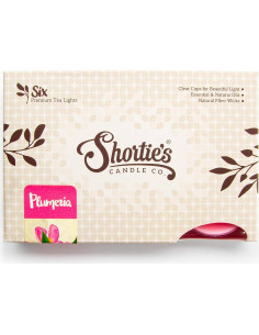 Velas Tealight Rosa Plumeria Shortie's - 12 Unidades Aromáticas 2