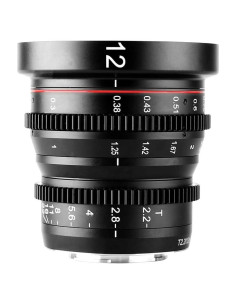 Lente de Cine Meike 12mm T2.2 M43 Gran Angular Manual