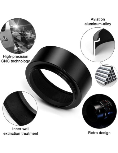 Gorro de Lente Estándar de Metal 67mm + Tapa de Pinza 72mm