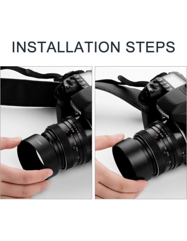 Gorro de Lente Estándar de Metal 72 mm + Tapa de Pinza 77 mm