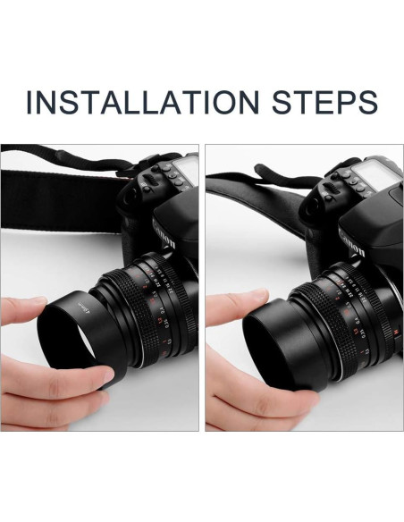 Gorro de Lente Estándar de Metal 72 mm + Tapa de Pinza 77 mm