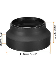 Capucho de Lente PATIKIL 82mm Goma Colapsable Anti-Reflexión 2