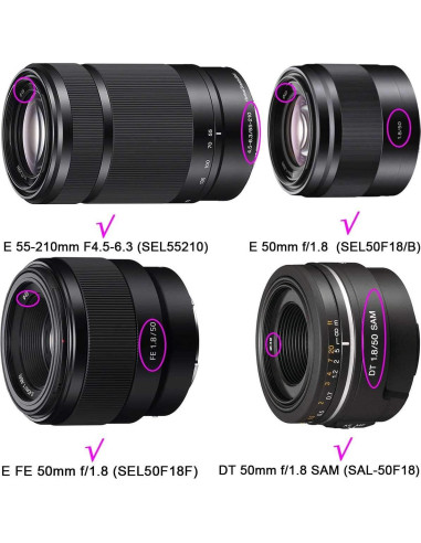 Cubierta de lente 49mm BTER para cámaras Sony E-Mount