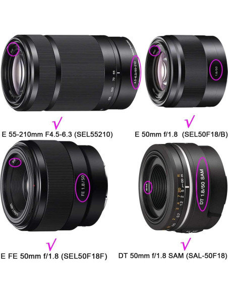 Cubierta de lente 49mm BTER para cámaras Sony E-Mount