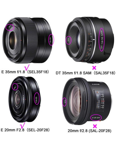 Cubierta de lente 49mm BTER para cámaras Sony E-Mount