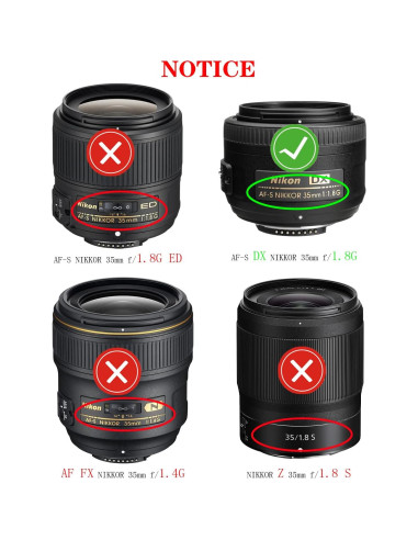 Tapa de lente de 52 mm para Nikon y Canon - 2 paquetes