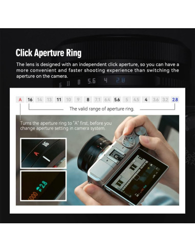 Lente TTArtisan AF 27mm F2.8 para Cámaras Fuji X - Negro