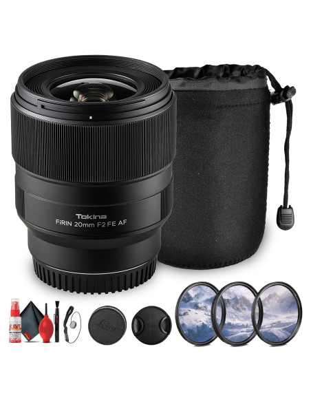 Lente Tokina FiRIN 20mm f/2 FE AF para Sony E + Kit de Filtros