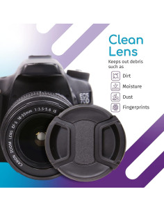 Tapa de Lente Frontal 77MM Cam Design para DSLR Canon Nikon Sony 2