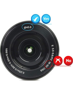Tapa de lente 40.5mm para cámaras Sony E-Mount - 2 unidades 2