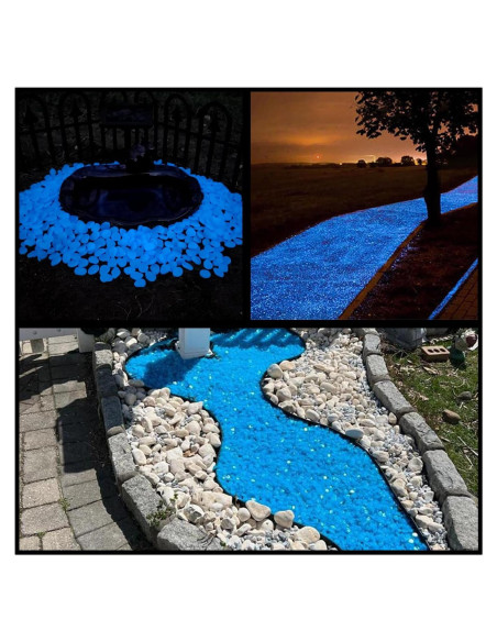 Piedras Brillantes en la Oscuridad NAMTSO 500 Piezas Azul Piedras Brillantes en la Oscuridad NAMTSO 500 Piezas Azul