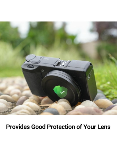 Tapa de lente de aluminio JJC para Ricoh GR III/IIIx - Negro