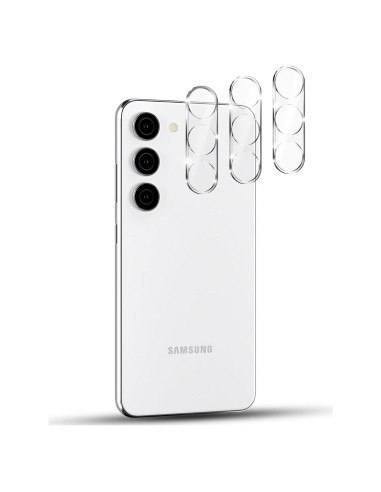 Protector de Lente de Cámara CloudValley para Samsung Galaxy S24/S23/S23 Plus - Pack de 3, Vidrio Templado 9H