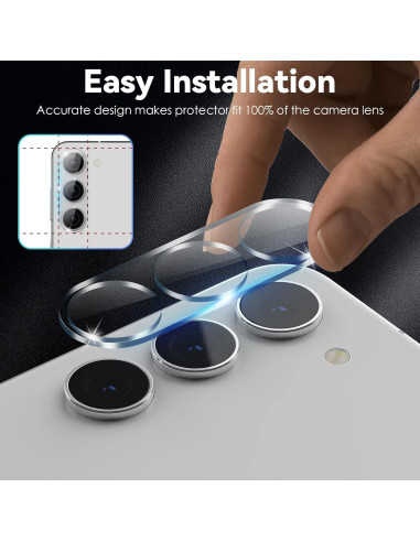 Protector de Lente de Cámara CloudValley para Samsung Galaxy S24/S23/S23 Plus - Pack de 3, Vidrio Templado 9H