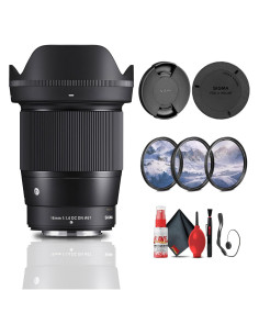 Lente Sigma 16mm f/1.4 DC DN para FujiFilm X - Kit Completo