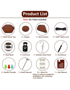 Kit de Piezas para Campanas de Viento SPNKMJUJ 28 PCS 2