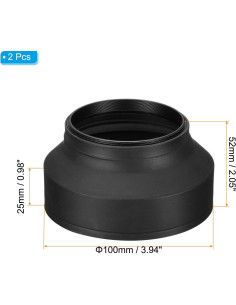 Capucha de Lente PATIKIL 67mm Goma Colapsable Anti-Reflexión 2