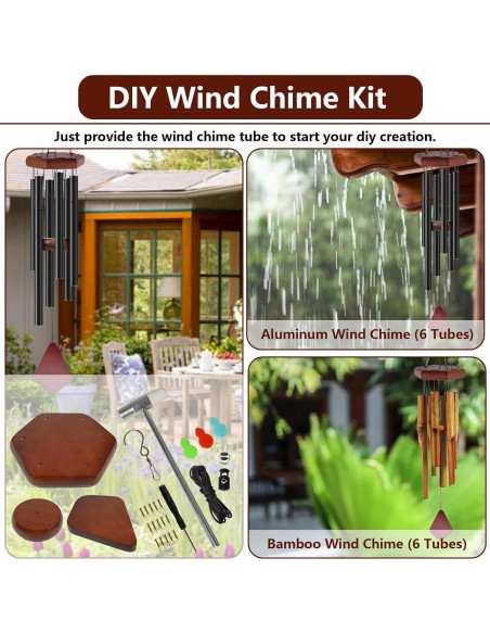 Kit de Piezas para Campanas de Viento SPNKMJUJ 28 PCS