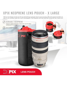 Bolsa de Neopreno XPIX XL para Lentes DSLR - Protección y Transporte 2