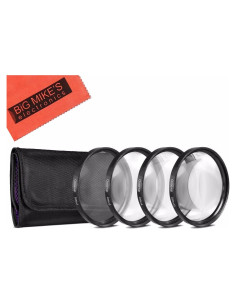 Juego de Filtros de Acercamiento 46mm Big Mike's +1, +2, +4, +10 Dioptrías