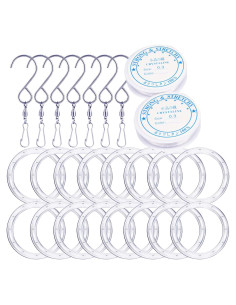 Kit de 18 Círculos Transparentes para Campanas de Viento YAHONG