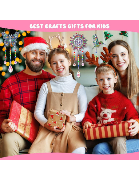 Kit de Manualidades 5D Anofty para Niños 6-12 Años - Campanas de Viento y Atrapa Rayos de Sol