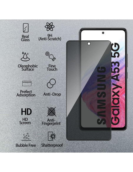 2 Pack Protector de Pantalla Privado OWMGTS para Samsung Galaxy A53 5G