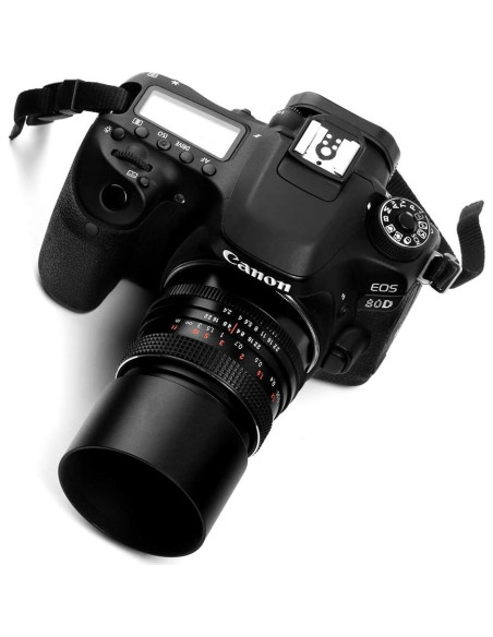 Capucha de Lente Tele de Metal 58mm + Tapa de Lente 62mm