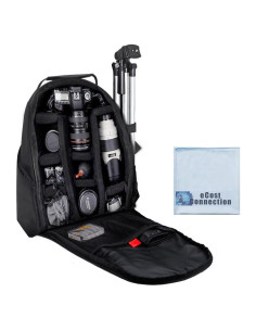 Mochila Acolchada Deluxe eCost para Cámara DSLR - Negro