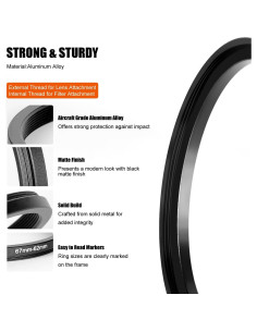 Anillo Reductor de Filtro 77mm a 72mm JYUVICT - Aluminio 2