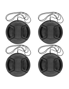 Tapa de lente 52mm ChromLives con pinza y correa - Paquete de 4