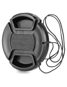 Tapa de lente 58mm ChromLives con agujero para correa DSLR