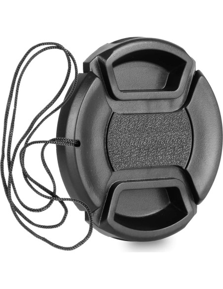 Tapa de lente 58mm ChromLives con agujero para correa DSLR