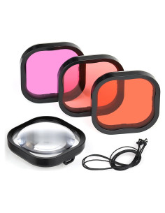 Paquete de 4 Filtros de Buceo GEPULY para GoPro Hero 8-13