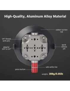 Soporte de Ventosa MIMIRACLE para Cámara 11.43 cm Titanio 2