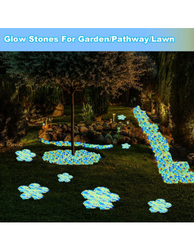 1000 Piedras Brillantes Luminosas para Jardín Kaiyuan