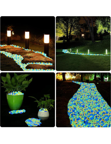 1000 Piedras Brillantes Luminosas para Jardín Kaiyuan