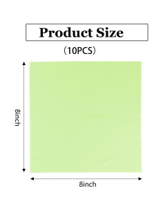 10 Paños de Microfibra Suede Hbxdeco 20x20cm Verde 2