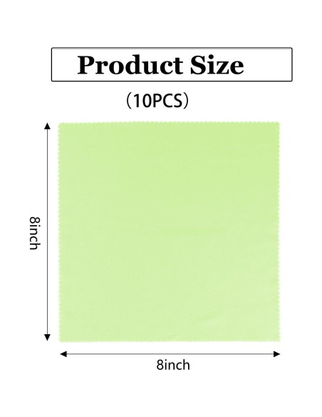 10 Paños de Microfibra Suede Hbxdeco 20x20cm Verde