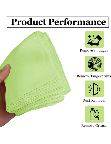 10 Paños de Microfibra Suede Hbxdeco 20x20cm Verde