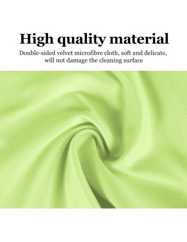 10 Paños de Microfibra Suede Hbxdeco 20x20cm Verde